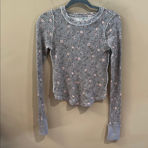 FREE PEOPLE WE THE FREE PRETTY LITTLE THERMAL - SAGE COMBO - Picture 2 of 4